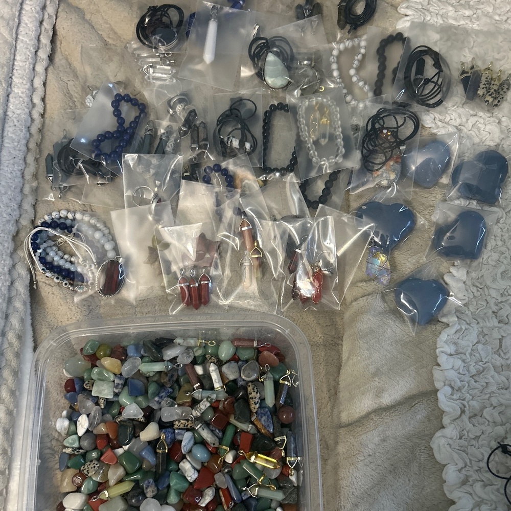 Stone jewelry and stone tumbles